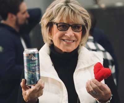 Backcountry Brewing "Suck It Cancer" in The Squamish Chief | photo of Maureen Thom