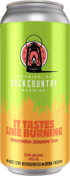 Backcountry Brewing | It Tastes Like Burning | Watermelon Jalapeño Sour - Front of Can