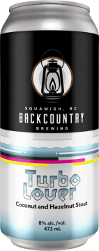 Backcountry Brewing | Turbo Lover | Coconut and Hazelnut Stout - Front of Can