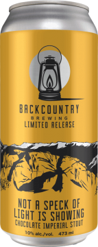Backcountry Brewing | Not A Speck Of Light Is Showing | Chocolate Imperial Stout - Front of Can