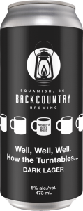 Backcountry Brewing | Well, Well, Well, How the Turntables… | Dark Lager - Front of Can