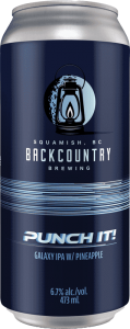 Backcountry Brewing | Punch It! | Galaxy IPA with Pineapple - Front of Can