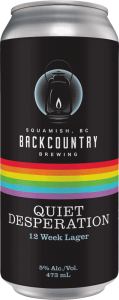 Backcountry Brewing | Quiet Desperation | 12 Week Lager - Front of Can