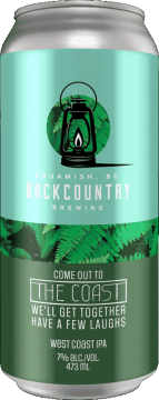 Backcountry Brewing | Come Out To The Coast, We'll Get Together, Have A Few Laughs | West Coast IPA - Front of Can