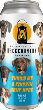 Backcountry Brewing | Throw Me A Frickin Bone Here | Pale Ale - Front of Can