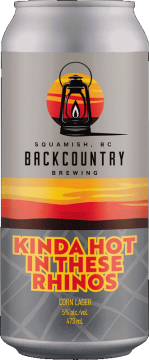 Back Country Brewing | Kinda Hot In These Rhinos | Corn Lager - Front of Can