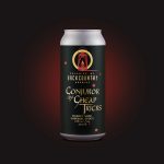 Backcountry Brewing | Conjuror of Cheap Trips | Barrel Aged Imperial Stout - Front of Can on background