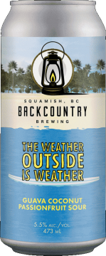 Backcountry Brewing | The Weather Outside Is Weather | Guava Coconut Passionfruit Sour - Front of Can