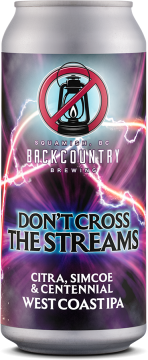 Backcountry brewery single can. Don't cross streams.